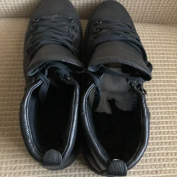 Balenciaga Men's Black Arena Leather Boots.